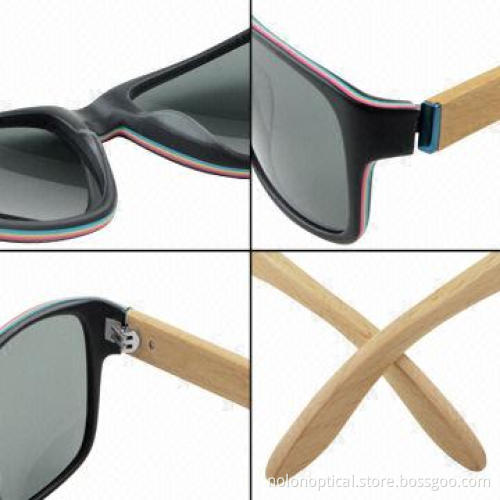 High-quality sports sunglasses with wooden temple